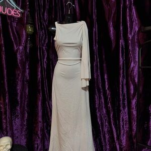 Elegant Cream Evening Gown